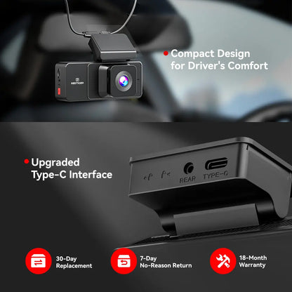 A3 3 Channel WiFi Dash Cam Front and Rear Inside with 32G SD Card( No SD Card Option In A Better Deal ), 2.5K+1080P+1080P Car Dash Camera for CarsFront and Rear, G-Sensor, 24H Parking Mode, Car rvibe, Car VLOG