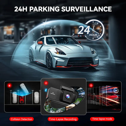 A3 3 Channel WiFi Dash Cam Front and Rear Inside with 32G SD Card( No SD Card Option In A Better Deal ), 2.5K+1080P+1080P Car Dash Camera for CarsFront and Rear, G-Sensor, 24H Parking Mode, Car rvibe, Car VLOG